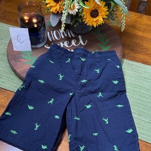 Garanimals Dark Blue Shorts with Green Dinosaur Print